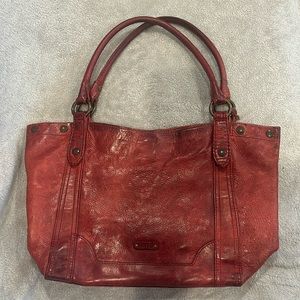 Authentic Frye Melissa Tote in burnt red. Originally $348